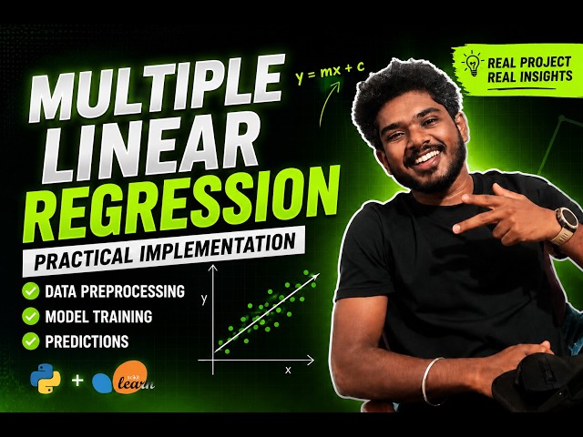 Learn  Multiple Linear Regression with a complete practical implementation in Python (తెలుగులో)!