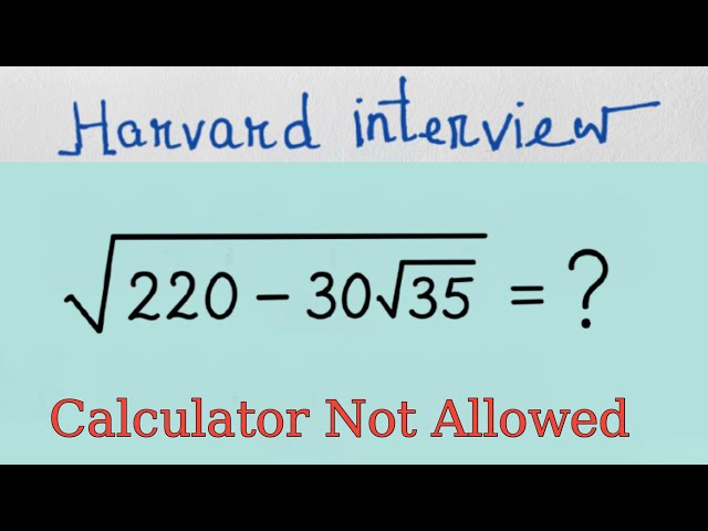 Can You Solve This Harvard Admission Interview Question? | Calculator Not Allowed
