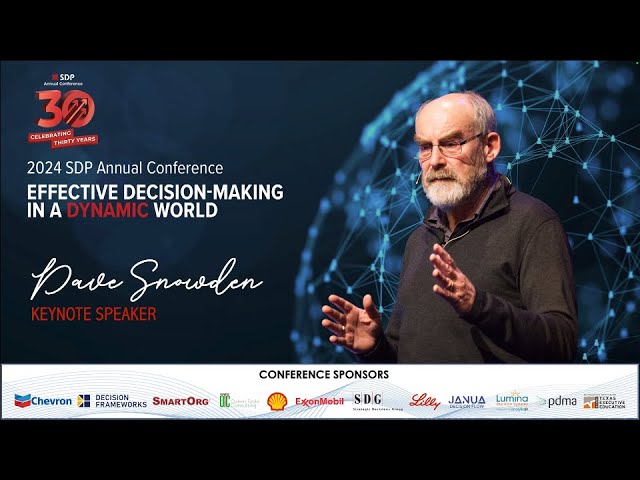 2024 SDP Annual Conference Keynote Address: "Decision-making, Forecasting and Community Engagement"