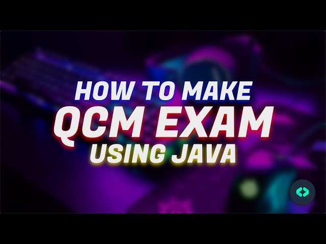 QCM Exam Using Java