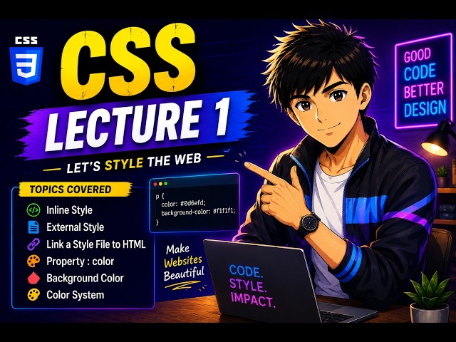 🚀 CSS Full Course for Beginners | Lecture 1 | Learn CSS from Scratch with Real Examples