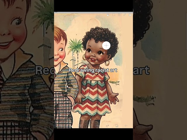 Redrawing racist caricature cuz that wasn't art #illustration #digitalart #redraw #portrait #artwork