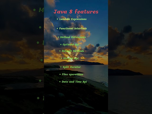 java 8 version features