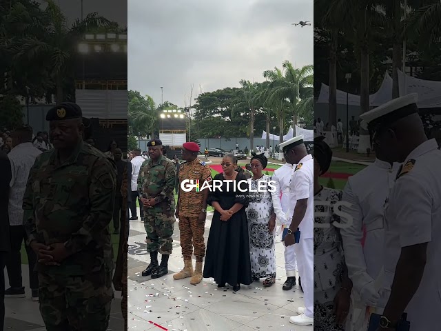 H.E John Mahama lights a flame in honour of the late Dr. (Med) Edward Kofi Omane Boamah