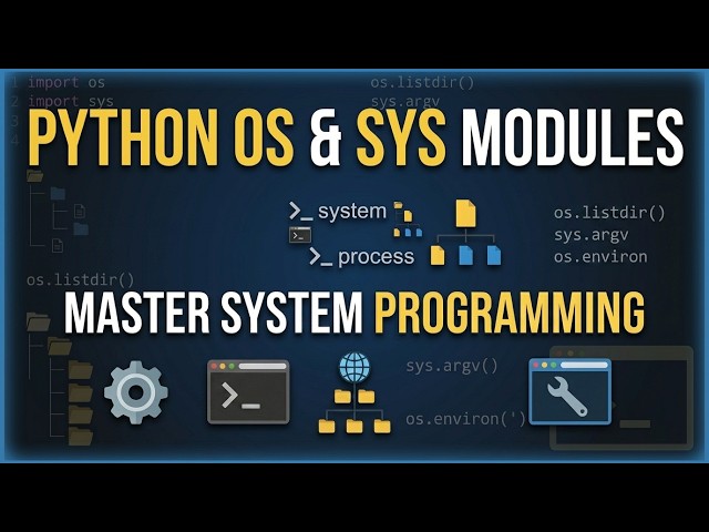 86 🐍 Python OS & SYS Modules Explained | File System, Environment Variables, Command Line & More