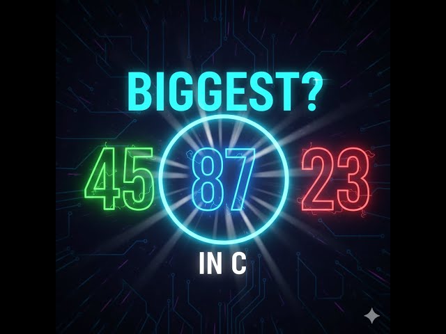 Largest of Three Numbers in C | Fast If-Else Logic for Exams