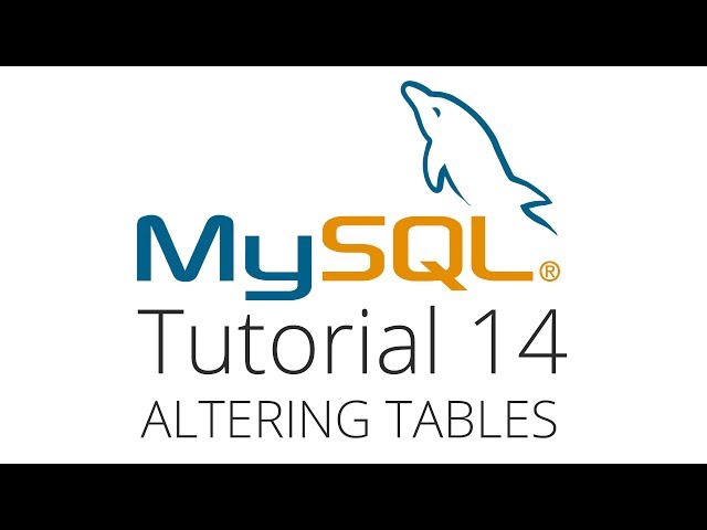 MySQL tutorial 14 - Altering tables