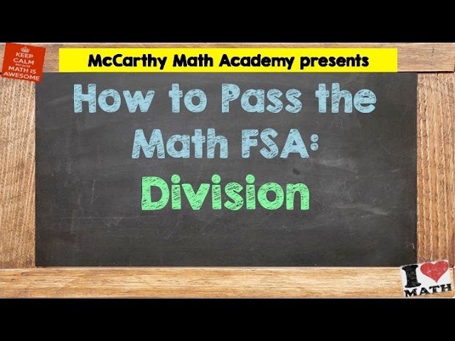 How to Pass the Math FSA - Division (3rd)