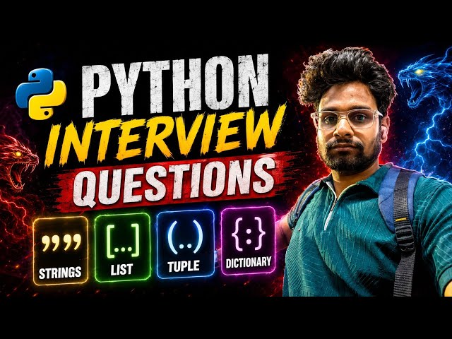 Python Most Asked Interview Questions 🚀 | Strings, Lists, Tuples & Dictionaries Don't Skip ❌