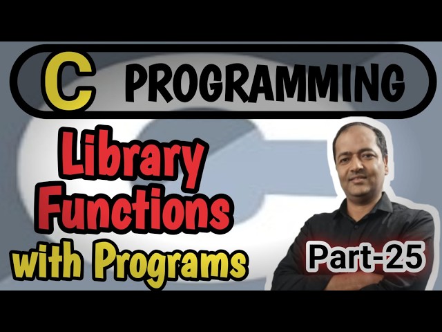 Library Functions in C | Part-25 | C Programming Language #clanguage #bca