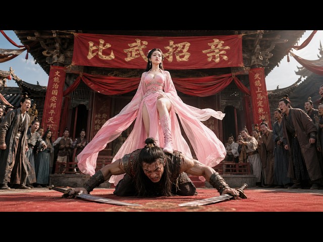 野丫頭擂台公開比武招親！結果十里八鄉的高手輪番上陣，竟被她一拳一個全部轟下擂台！⚔️ 功夫 MMA | Kung Fu #战争 #逆袭