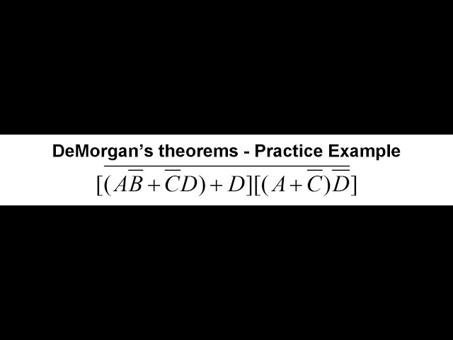 De Morgan's Theorem Practice Examples | Boolean Algebra Simplification 12