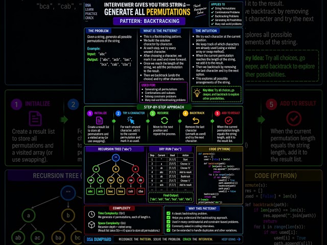 Interviewer Gives You This String — Generate All PermutationsPattern: Backtracking