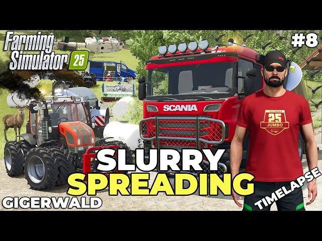 TRANSPORTING SLURRY WITH SCANIA R620 HKL IN THE ALPS! 💩⛰️ | Swiss Alps | Farming Simulator 25 | EP 8
