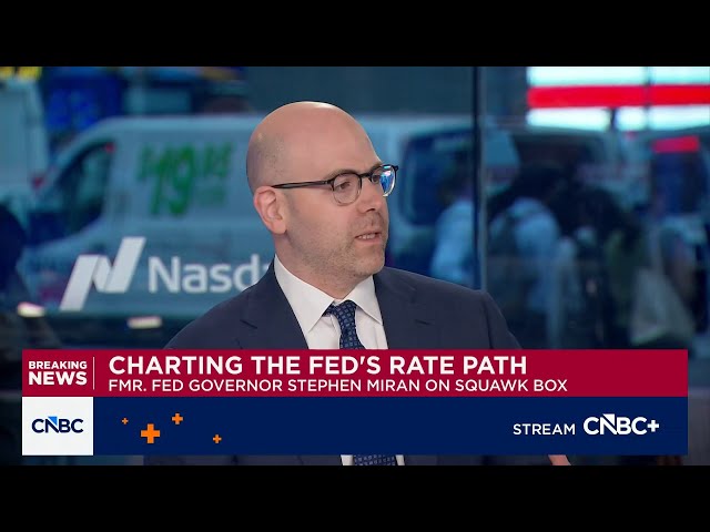 Former Fed Gov. Stephen Miran: It'd be 'weird' to hike rates in light of better inflation data