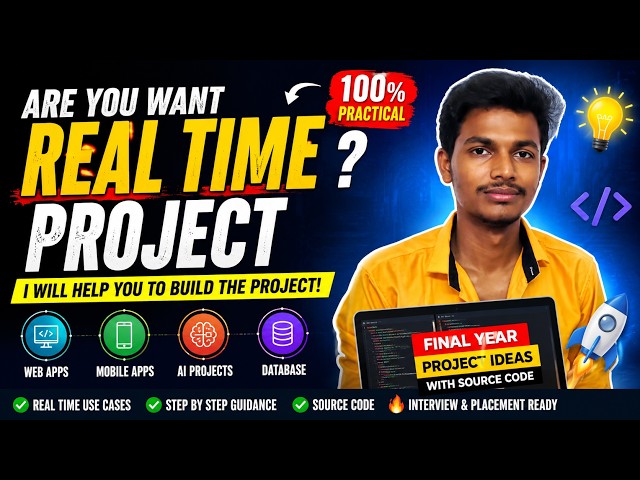 Final Year Project Ideas 2026 🔥 | Real-Time Projects + Source Code | I Will Help You Build It!