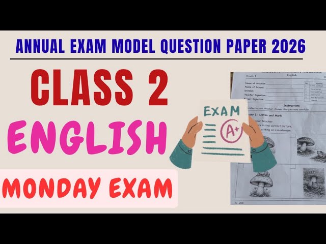 Class 2 english model question paper 2026