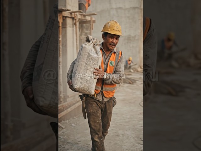 The Sweat of a Day Laborer #constructionworker #lifestory #shortsindonesia