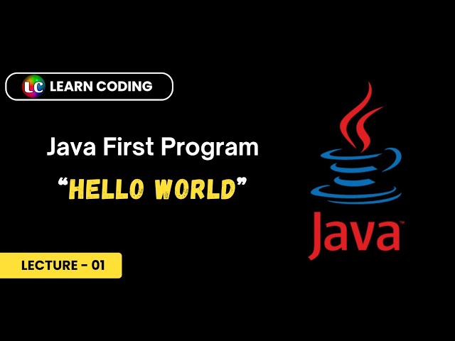 First Java Program | Java Hello World program | How to Compile & Run Java Program