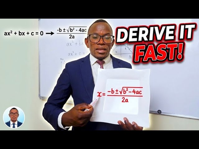 How to Derive the Quadratic Formula | Completing the Square (Bulldozer Method)