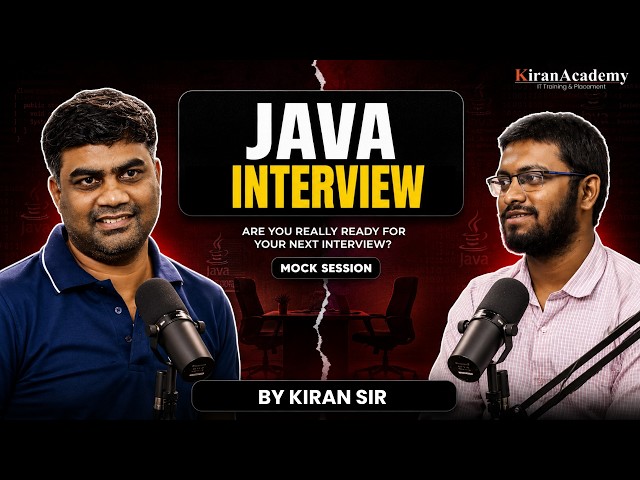JAVA Mock Interview for Frehsers 2026🔥