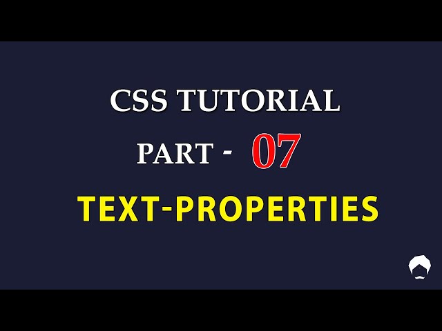 CSS Tutorial for Beginners Tamil - 07 - CSS TEXT PROPERTY