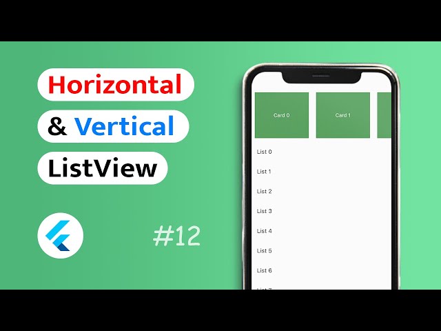How to create Horizontal & Vertical ListView in Flutter App? (Android & IOS)