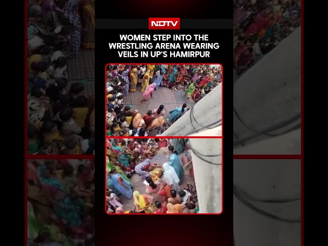 Uttar Pradesh News | Women Step Into The Wrestling Arena Wearing Veils To Celebrate Kajli Festival