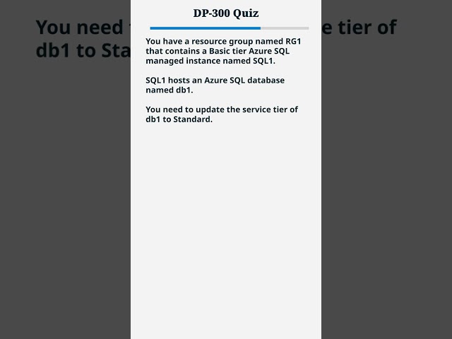 DP300: Can You Pass This Administering Microsoft SQL Solutions Exam Sample Question? #shorts