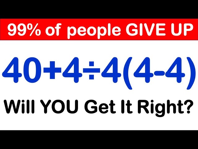 Only 1% Can Solve This Math Problem!