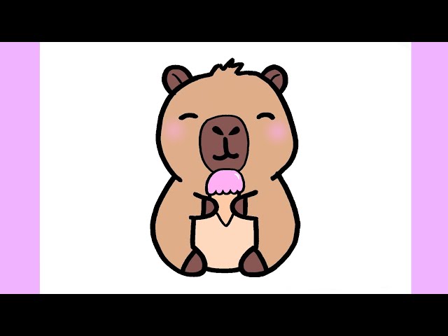 HOW TO DRAW A CUTE CAPYBARA | EASY STEP BY STEP ❤ Drawing to draw