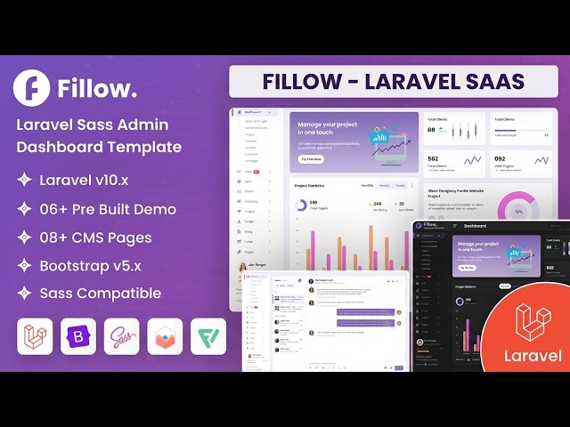 Site Templates / Admin Templates: Fillow Laravel Saas Admin Dashboard Template