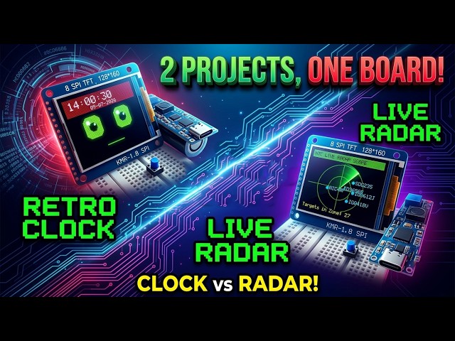Build Your Own Flight Tracker And Desktop Robot Eye Clock Using ESP32