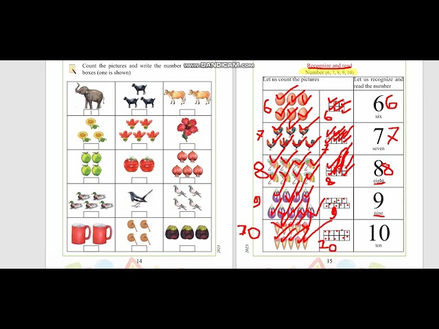 Class 1 Math Chap-3 (Number 1-10) PG- (15-17) NCTB English Version.