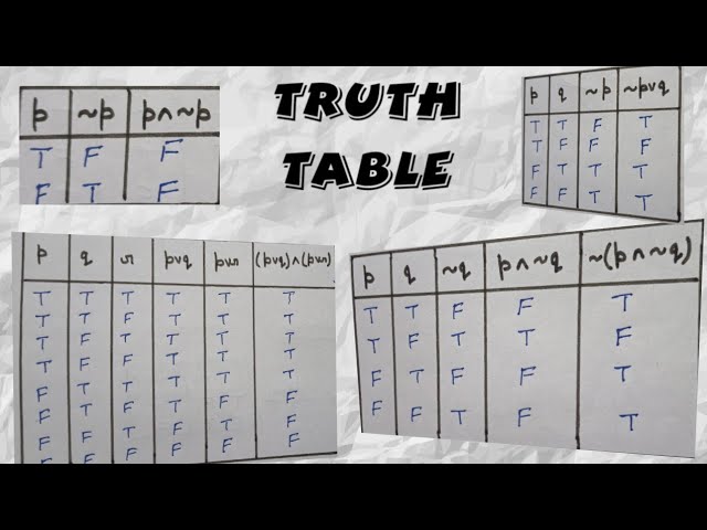 Lecture 4 || Truth Table || Construction of Truth Table ||Discrete Mathematics