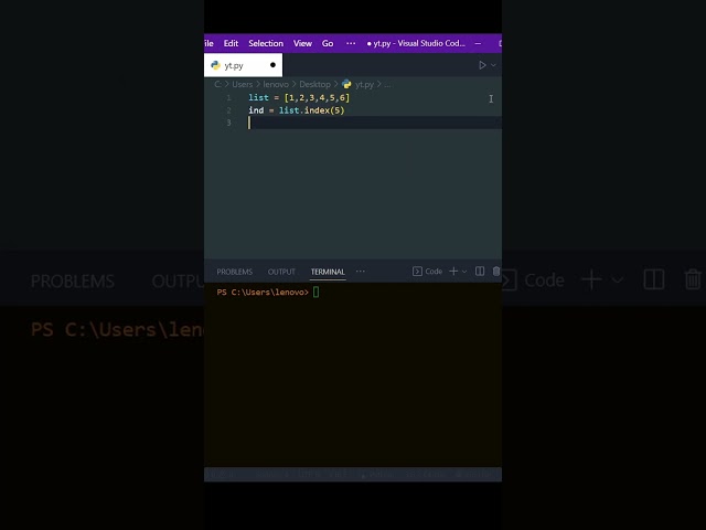 How to find index of any element in list