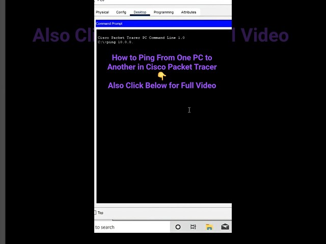 How to ping in cisco packet tracer