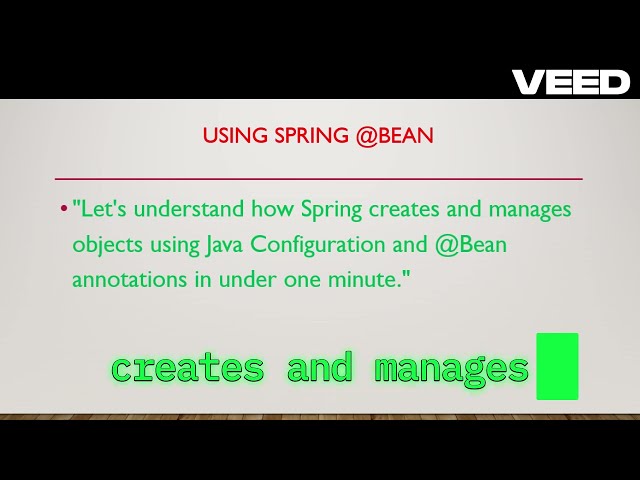 Spring Bean example #spring #java #coding #springproject