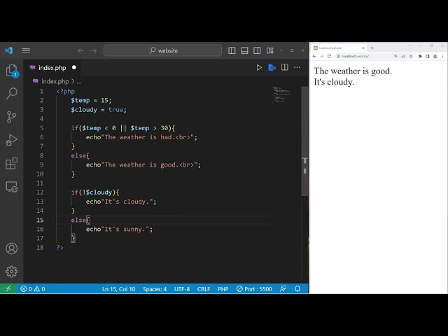 PHP logical operators explained