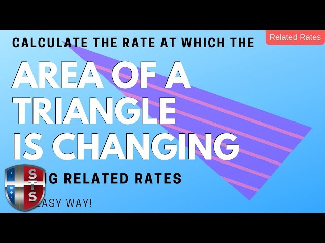 How to solve the related rates triangle area problem
