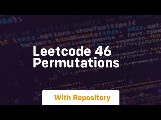 leetcode 46 permutations