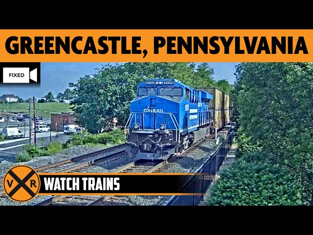 Greencastle, Pennsylvania, USA | LIVE Train Camera (Fixed View – East)