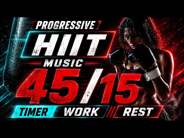 🔥 45/15 HIIT Workout Timer | High Energy Music for Intense Interval Training ⚡💪💪🏾😍.