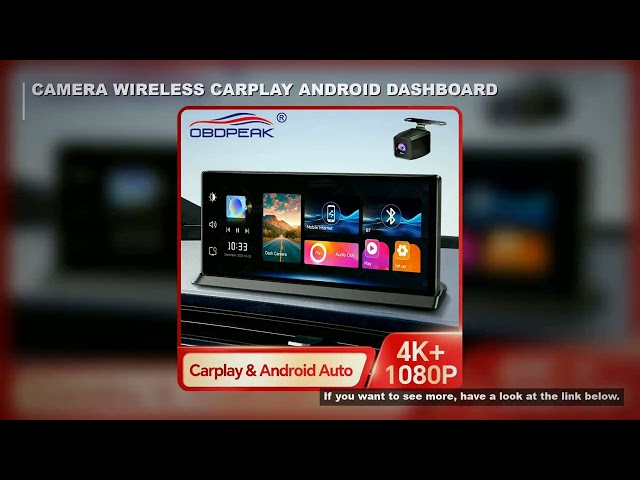 K2 Pro 11.3" Car DVR 4K Camera Wireless Carplay Android auto Ai Screen Dash Cam Dual Len Video Recor