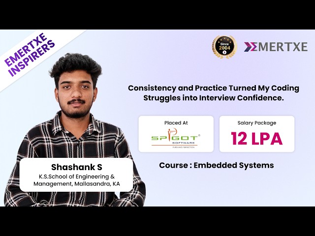 Emertxe’s Embedded Systems Course Helped Shashank Crack His Interview at Spigot
