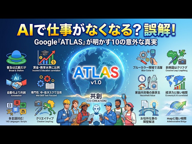 「AIで仕事がなくなる」は大ウソ!? Googleの超巨大調査『ATLAS』が暴く10の真実