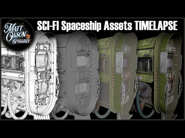 Sci-Fi Spaceship Assets Timelapse 01