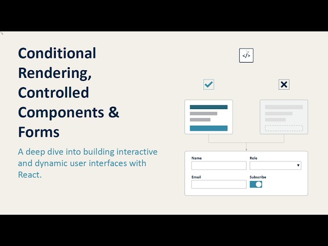 React Conditional Rendering, Controlled Components & Forms Explained for Beginners