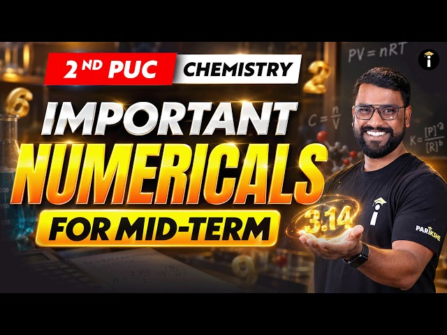 🚨 2nd PUC Chemistry Midterm IMP Numericals 🔥 Most Expected Problems You Must Solve 💯
