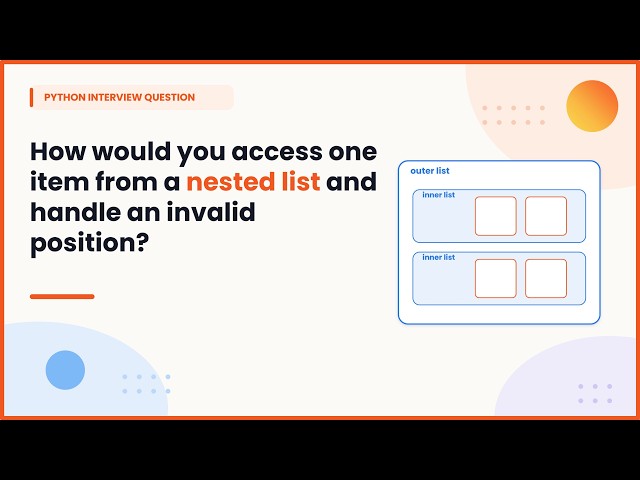 Nested List Access + Invalid Index Handling in Python | Python Interview Question (Hindi) #python